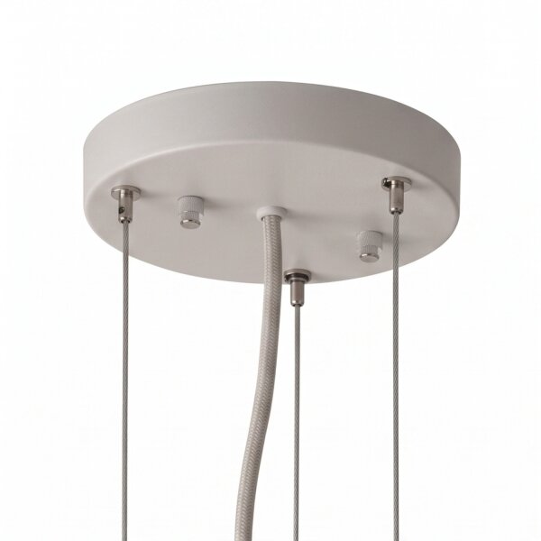 Suspension Ø 75 cm grand en blanc cuivre mat 7x E27