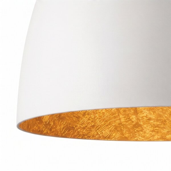 Suspension Ø 75 cm grand en blanc cuivre mat 7x E27