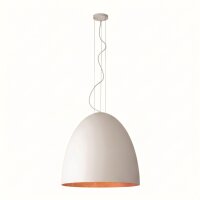 Suspension Ø 75 cm grand en blanc cuivre mat 7x E27