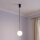 Suspension Boule Abat-jour Ø 16 cm en noir blanc or G9