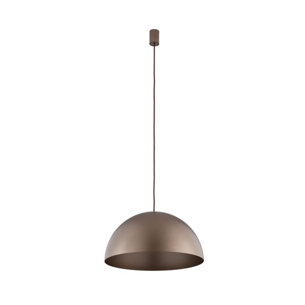 Suspension ronde Ø 50 cm brun mat métal 4x GX53