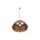 Suspension ronde Ø 50 cm brun mat métal 4x GX53