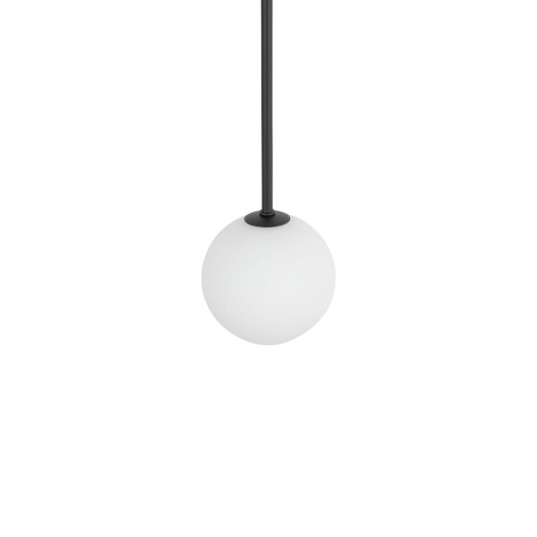 Suspension en verre Boule G9 Ø 12 cm Noir Blanc
