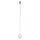 Lampe boule suspendue G9 Ø 16 cm en or mat blanc verre métal