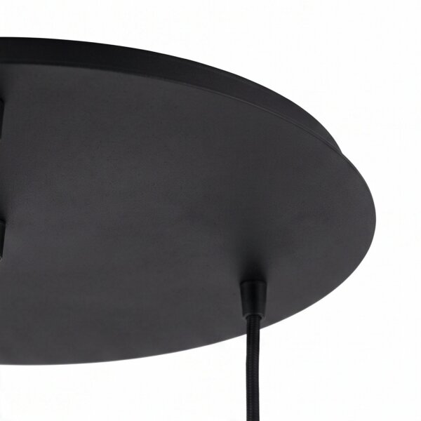 Lampe à suspendre en noir blanc or mat 3-flamme G9 verre