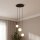 Lampe à suspendre en noir blanc or mat 3-flamme G9 verre