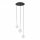 Lampe à suspendre en noir blanc or mat 3-flamme G9 verre