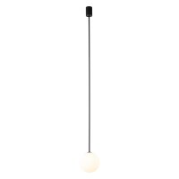 Suspension en verre Boule G9 Ø 16 cm Noir Blanc