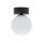 Plafonnier Boule Ø 12 cm rond Noir Blanc G9 Verre