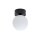 Plafonnier Boule Ø 12 cm rond Noir Blanc G9 Verre