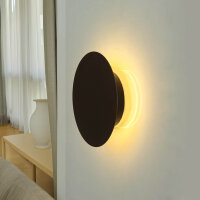 Applique LED m&eacute;tal &Oslash; 15 cm brun mat 3000 K...
