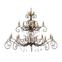 Grand lustre métal en bronze or Ø125cm GOTICA