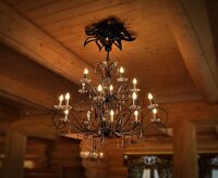 Grand lustre métal en bronze or Ø125cm GOTICA