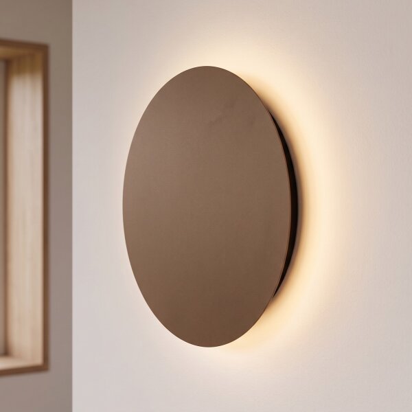 Applique LED indirecte blanc chaud 3000 K Ø 35 cm Brun rond
