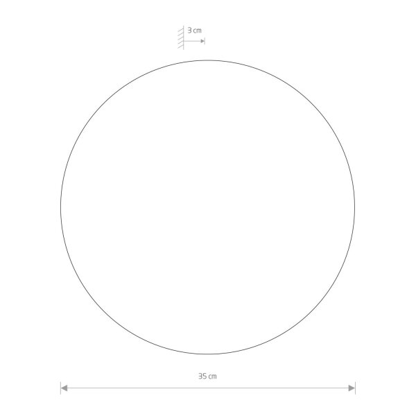 Applique LED indirecte blanc chaud 3000 K Ø 35 cm Brun rond