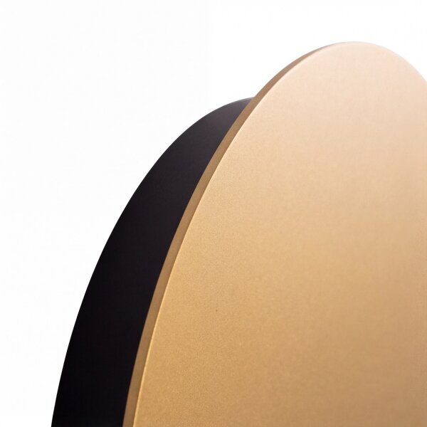 Applique ronde LED Ø 35 cm en or mat métal plat