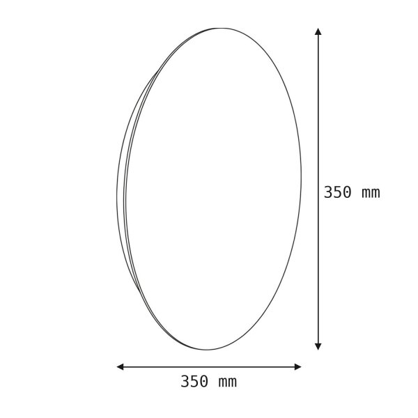 Applique ronde LED Ø 35 cm en or mat métal plat