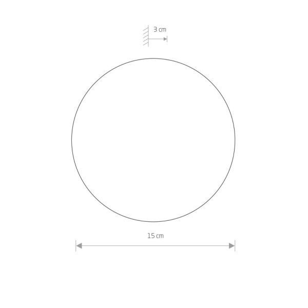 Applique LED cuivre Ø 15 cm ronde 3000 K 60 lm indirecte