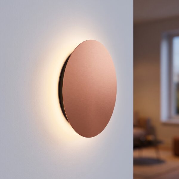 Applique LED ronde Ø 25 cm cuivre 3000 K indirect