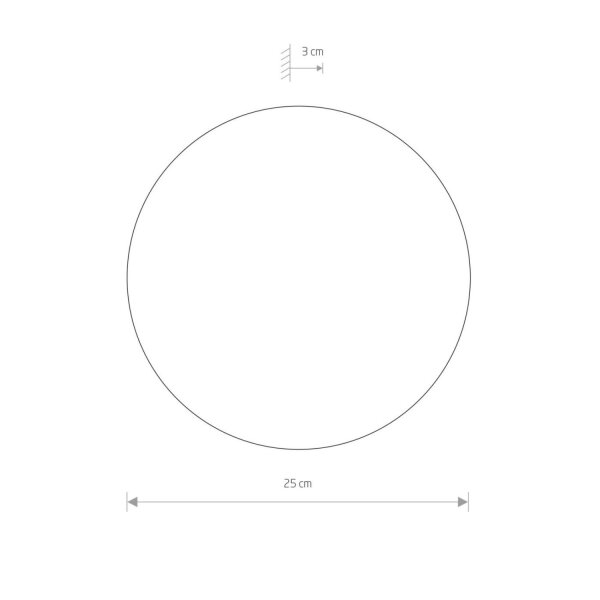 Applique LED ronde Ø 25 cm cuivre 3000 K indirect