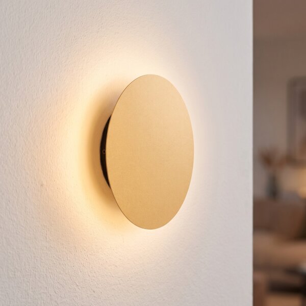 Applique LED indirecte Ø 15 cm en or mat 3000 K 60 lm