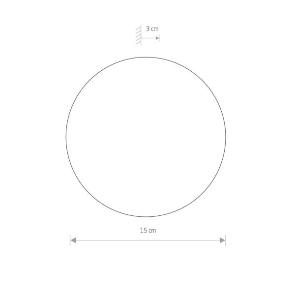 Applique LED indirecte Ø 15 cm en or mat 3000 K 60 lm