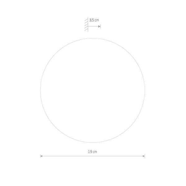 miroir mural LED éclairé Ø 19 cm 3000 K 30 lm rond