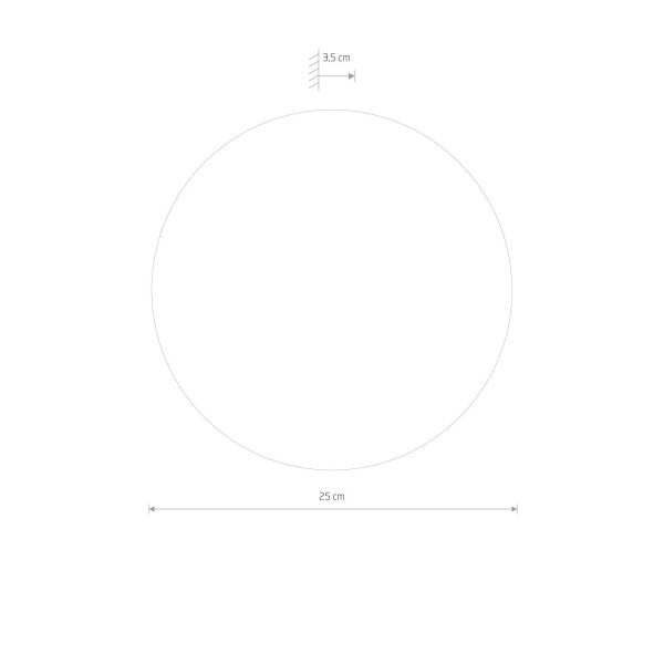 Applique LED ronde Ø 25 cm en or 3000 K 130 lm bois