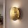 Applique LED ronde Ø 25 cm en or 3000 K 130 lm bois