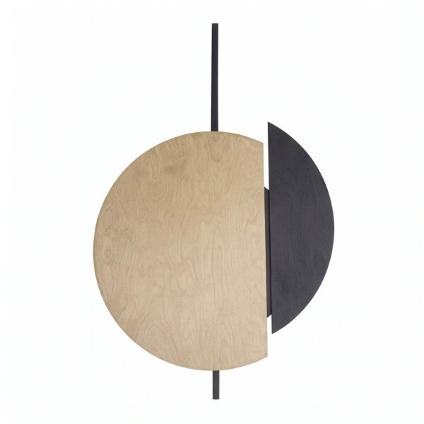 Applique grande H : 80 cm bois métal plat indirect 2x GX53
