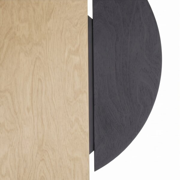 Applique grande H : 80 cm bois métal plat indirect 2x GX53