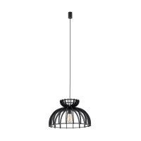 Lampe à suspendre noire bois métal Ø...