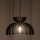 Lampe à suspendre noire bois métal Ø 48 cm E27 réglable