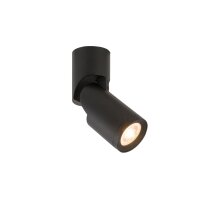 Spot mural noir GU10 Ø 6,9 cm aluminium orientable