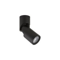 Spot mural noir GU10 Ø 6,9 cm aluminium orientable