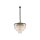 Suspension cristal 9x E14 Ø 56 cm en noir transparent