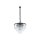 Suspension cristal 9x E14 Ø 56 cm en noir transparent