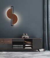Applique LED 3000 K 340 lm noir bois indirect...