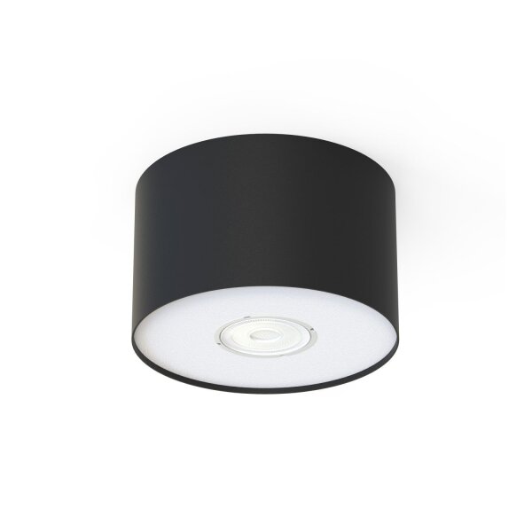 Spot noir GU10 Ø 12,7 cm petit H : 8 cm Moderne apparent