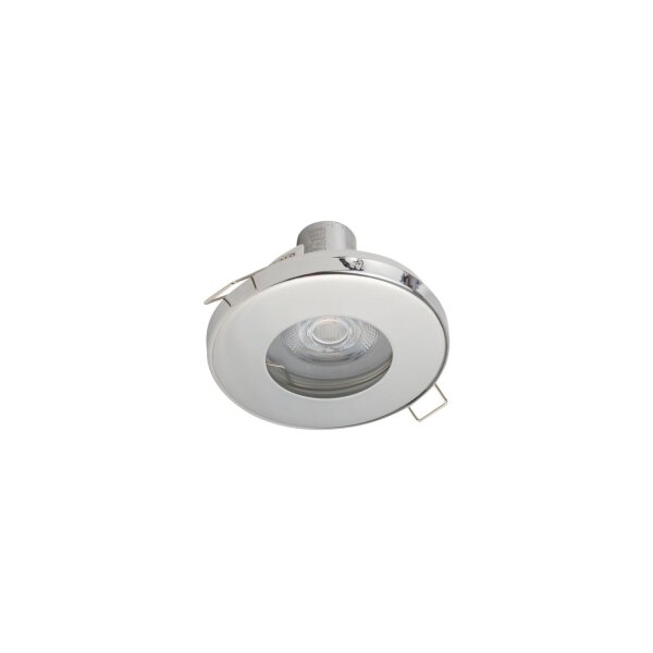 Spot encastré plafond IP54/20 GU10 chrome Ø 8,5 cm métal