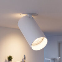 Spot encastr&eacute; plafond blanc GU10 ajustable...