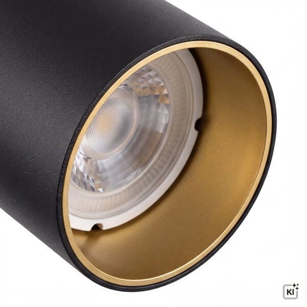 Spot Lampe encastrée en noir or GU10 orientable