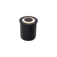 LED encastré de sol Ø 6,5 cm IP65 noir 3000...
