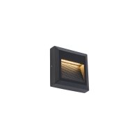 Spot LED encastré IP54 noir 3000 K mur...
