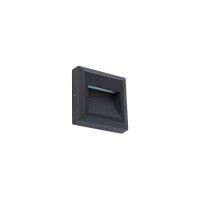 Spot LED encastré IP54 noir 3000 K mur...