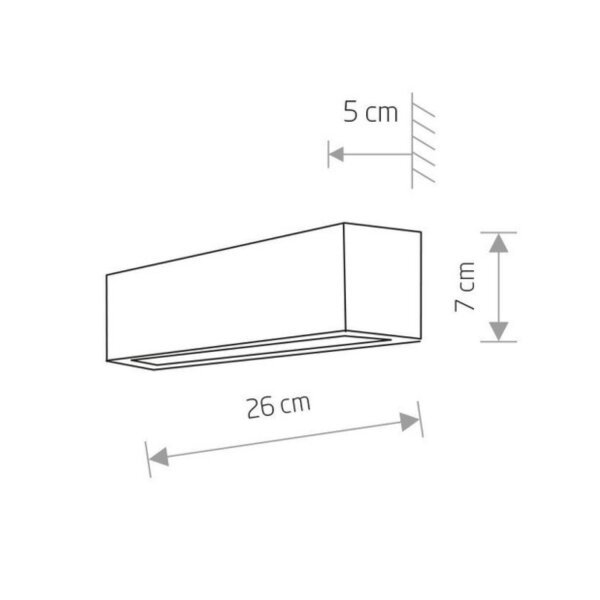 Applique murale Up Down noir E14 métal L : 26 cm petite