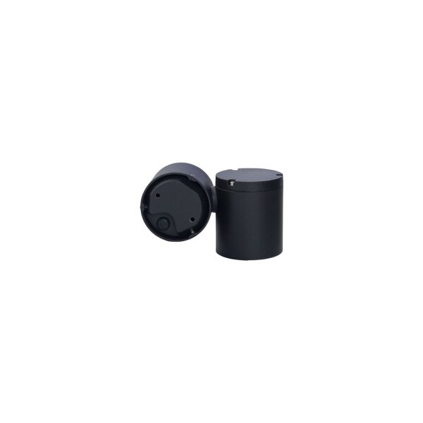 Spot mural extérieur IP54 GU10 noir orientable verre alu