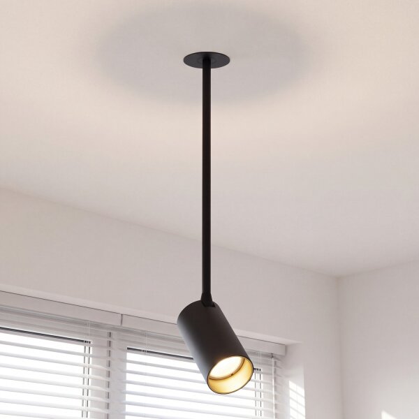Spot de plafond encastré réglable GU10 en noir et or