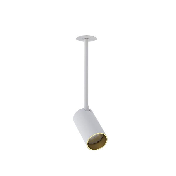 Spot encastré GU10 en blanc doré H : 34-39 cm réglable