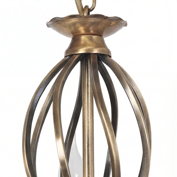 Lustre de salon laiton antique rustique